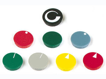 LID-FOR-10mm-BUTTON-(YELLOW---WHITE-ARROW)-(DK10JWP)