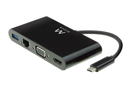 EWENT---USB-C-NAAR-HDMI-OF-VGA-MULTIPORT-ADAPTER-4K-MET-ETHERNET-EN-USB-HUB-(EW9827)