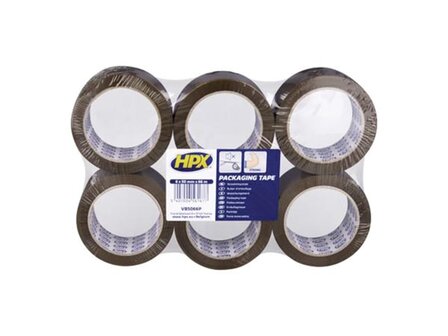Packaging-tape-flatpack-6-rolls---brown-50mm-x-66m-(HPXVB5066P)
