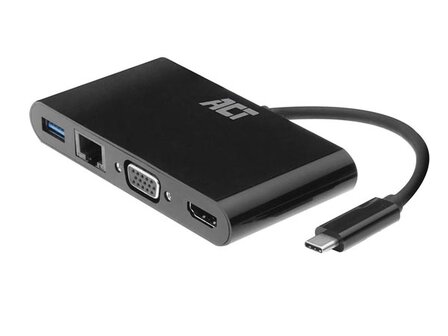 USB-C-naar-HDMI-of-VGA-Multiport-Adapter-4K-met-Ethernet-en-USB-Hub---4K-@-30-Hz---0.15-m-(ACTAC7330)