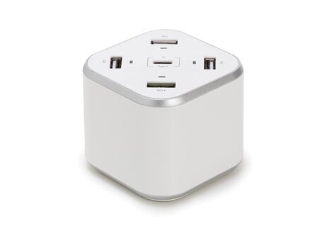 SLIMME-OPLADER-MET-3-x-USB-+-1-x-USB-QUICK-CHARGE-3.0-+-1-x-TYPE-C-UITGANG---max.-9,6-A---max.-48,0-W---WIT-(PSS6EUSB43)