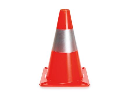Rood/zilveren-reflecterende-kegel---30-cm-(1190-30R)
