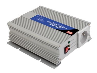 MEAN WELL - DC-AC INVERTER MET GEMODIFICEERDE SINUSGOLF - 600 W - PENAARDE (A301-600-TE)