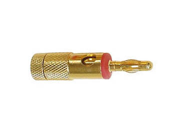 BANANA PLUGS 4mm GOLD - RED (CM25R)