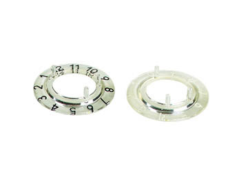 DIAL FOR 21mm BUTTON (TRANSPARENT - BLACK 12 DIGITS) (CP21TB12)