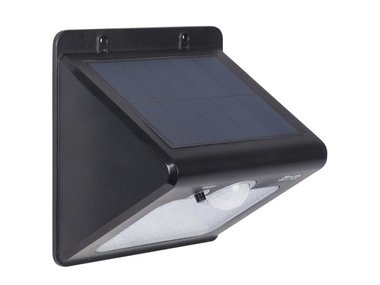 WANDLAMP OP ZONNE-ENERGIE MET PIR-SENSOR - WATERDICHT (CSOL20)