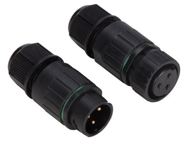 3P CONNECTOR VOOR KABEL - WATERBESTENDIG IP67 - 13A 230V (1 set) (CUI03)