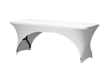 Hoes voor rechthoekige tafel - boogvormig - wit (FP400)
