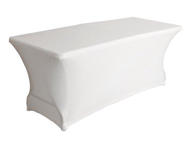 Hoes voor rechthoekige tafel -  stretch - wit (FP410)