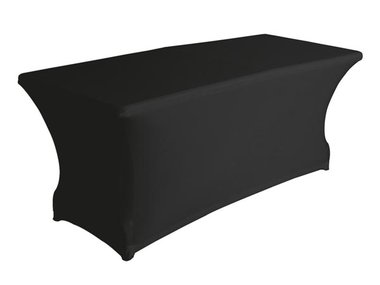 Hoes voor rechthoekige tafel -  stretch - zwart (FP411)