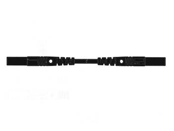 SPUITGEGOTEN MEETSNOER MET CONTACTBEVEILIGING 4mm 25cm / BLACK (MLB/GG-SH 25/1) (HM0401S25)