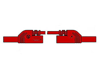 CONTACT PROTECTED INJECTION-MOULDED MEASURING LEAD 4mm 25cm / RED (MLB-SH/WS 25/1) (HM0411S25A)