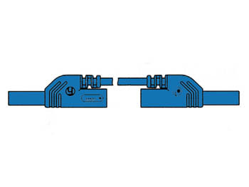 CONTACT PROTECTED INJECTION-MOULDED MEASURING LEAD 4mm 25cm / BLUE (MLB-SH/WS 25/1) (HM0421S25A)