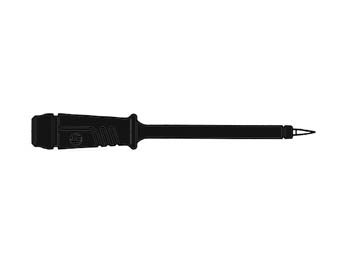 MEETPEN MET ELASTISCHE ISOLATIEHULS 4mm PUNT IN ROESTVRIJ STAAL - ZWART (PRÜF 2) (HM5400)