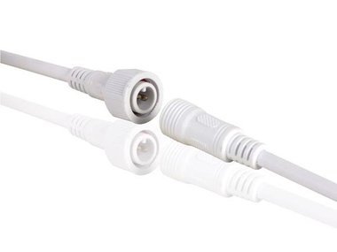 CONNECTOR VOOR EENKLEURIGE  LEDSTRIP -  MET KABEL (MANNELIJK-VROUWELIJK) - IP68 (LCON10)