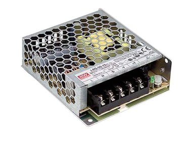 SCHAKELENDE VOEDING VOOR IT-APPARATUUR - 1 UITGANG - 50 W - 24 V - GESLOTEN CHASSIS - ENKEL VOOR PROFESSIONEEL GEBRUIK (LRS-50-24)