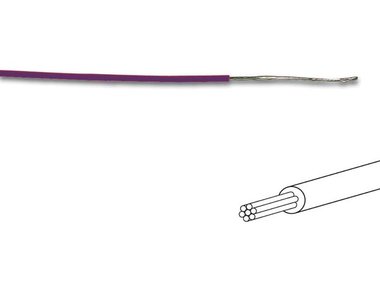 MONTAGEDRAAD -  ø 1.4 mm - 0.2 mm² - MEERADERIG - VIOLET (MOWV)