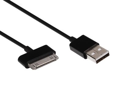 APPLE® 30-POLIG (MANNELIJK) NAAR USB 2.0 A (MANNELIJK) KABEL - ZWART - 1 m (PCMP66BN)