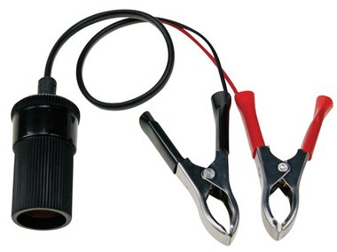 12V ADAPTER VOOR SIGARETTENPLUG MET BATTERIJKLEMMEN (PLUGC15)