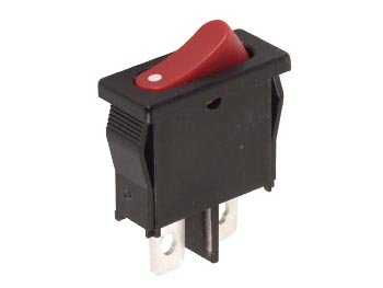 VERMOGEN ROCKERSCHAKELAAR 6A-250V SPST ON-OFF - RODE AFDEKKAP (R907)