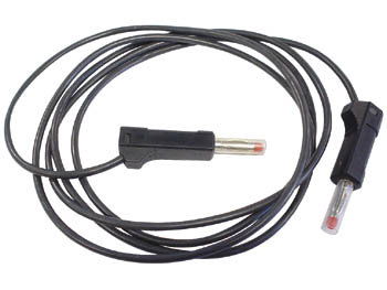 KABEL MET BANAANPLUGGEN / ZWART 100cm (TLM28B)