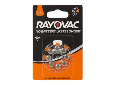 RAYOVAC ZINC AIR KNOOPCEL 1.45V-290mAh 4606.745.418 (8st/bl) (V13R)