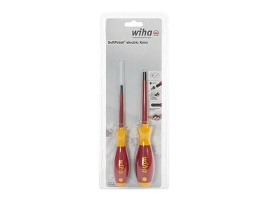 Wiha Schroevendraaierset SoftFinish electric PlusMin/Pozidriv 2-delig in blister (32282) (WH32282)