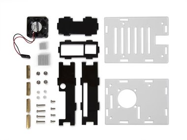 TRANSPARANTE BEHUIZING MET KOELELEMENTEN EN VENTILATOR VOOR RASPBERRY PI 4® (WPA507)