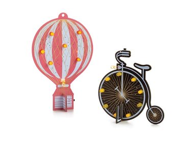 Set met 2 Soldeerkits - Retro Luchtballon & Retro Fiets (WSL22SET1)