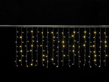 Cascade Light LED - 2 x 0.8 m - 160 leds - wit en warmwit - witte kabel - modulator - 24 V (CS-LED-2X0.8-24V-WUW)