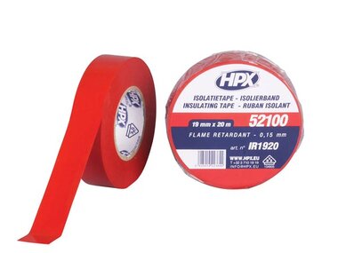 PVC insulating tape VDE - red 19mm x 20m (HPXIR1920)