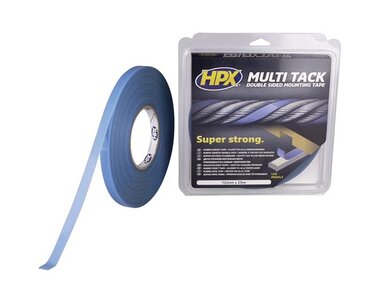 Dubbelzijdige multi-tack tape - semi-transparant - 12 mm x 25 m (HPXPA1225)