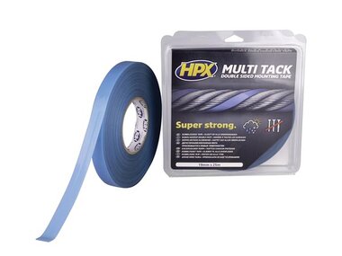 Dubbelzijdige multi-tack tape - semi-transparant - 19 mm x 25 m (HPXPA1925)