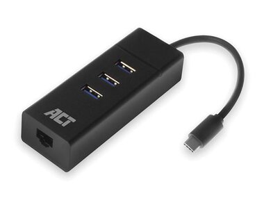 USB-C 3.2 Gen1 Hub 3 port with Gigabit network port (ACTAC6400)