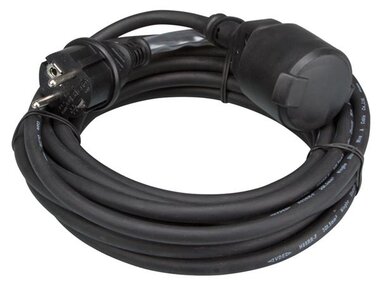 RUBBER VERLENGKABEL MET KRIMPKOUS - 3G1.5 - 5 m - PENAARDE (EC05R15STBHQ)