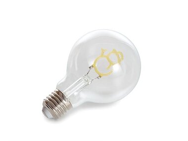 Deco bulb - ledlamp - filament (goudkleurig) in de vorm van een sneeuwman - 220-240 V (V-SNOWMAN-2W-G)