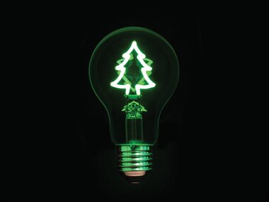 Deco bulb -  ledlamp - filament (groen) in de vorm van een boom - E27 (V-TREE-2W-GR)