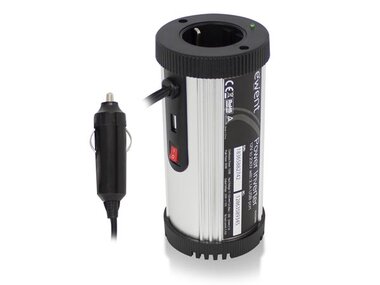 150 W Omvormer 12 VDC naar 230 VAC met 2.1 A USB-A poort (EM3995)