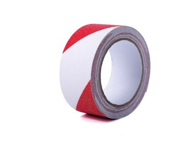 Anti-slip tape 5cm x 5m - Rood/wit (PT-AS5X5RW)