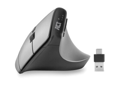 Draadloze ergonomische muis met Bluetooth en USB-C / USB-A (ACTAC5155)