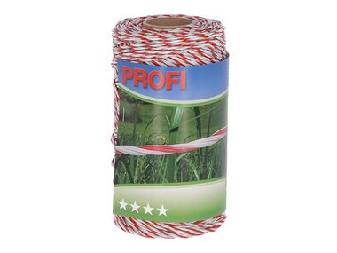 Profi  afrasteringsdraad 6x0,30 TriC, 200m, wit/rood (COR59511)