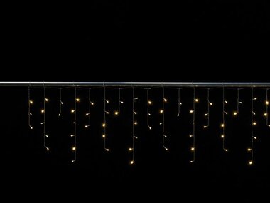 Cascade Light LED - 2 x 0,6 m - 72 warm witte lampen - transparant draad - modulator (CS-LED-2X0.6-24V-UW)