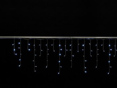 Cascade Light LED - 2 x 0,6 m - 72 witte lampen - transparant draad - modulator - 24 V (CS-LED-2X0.6-24V-W)