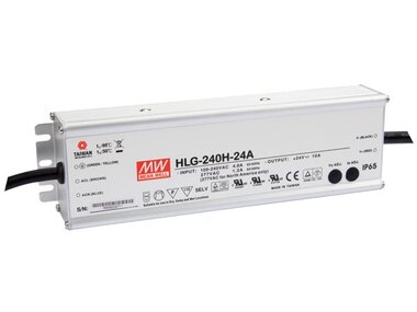 SCHAKELENDE VOEDING - 1 UITGANG - 240 W - 24 V (HLG-240H-24A)