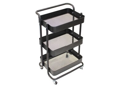 Keukentrolley - Metaal - Zwart - 46 x 35 x 76,5 cm (MP-041280)