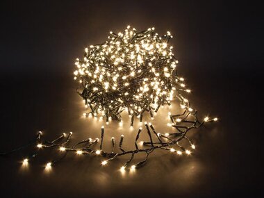 Spinlight LED - 12 m - 1020 warm witte lampen - zwarte draad - modulator - 31V (SNL-LED-12-1020-31V-UW)