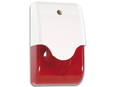 Sirene + rode stroboscoop in behuizing + led 10-14 VDC - 110 dB (SV/PSL3R)
