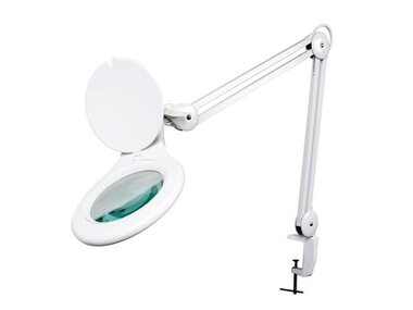 LED bureauwerklamp met vergrootglas - 5 dioptrie - 4 W - 48 LED's - wit (VTLLAMP2W)