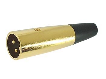 MANNELIJKE 3P XLR PLUG - VERGULD (CA099)