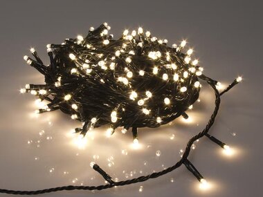 Sparkle Light LED - 20 m - 300 warm witte lampen - groene draad - modulator (SP-LED-20-300-24V-UW)